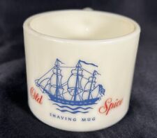 Vintage Old Spice Early American Glass Shaving Mug Shulton Inc, Clifton, NJ (23) picture