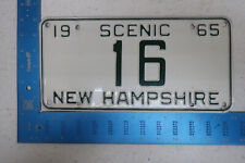 1965 65 NEW HAMPSHIRE NH LICENSE PLATE #16 LOW NUMBER TWO 2 DIGIT TAG picture