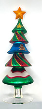 Christmas Tree Hollow Middle Glass Colorful Unique Decor Figure 9.5