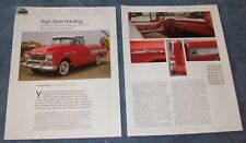1955-58 Chevrolet Cameo Pickup Trucks Info Article 