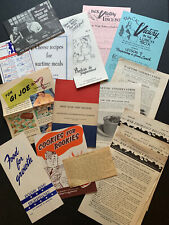 Lot of WWI WWII War Emergency Bulletins, Victory in the Lunchbox, Recipes picture