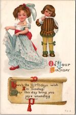 1910s HAPPY BIRTHDAY Embossed Postcard 