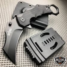 Tactical Karambit Claw Folding Pocket Knife w/ Hard Sheath Quick Release NEW picture