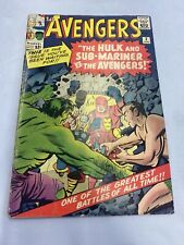 Avengers #3 Unrestored Sub-Mariner Hulk Iron Man Thor Marvel Comic 1964 GD picture