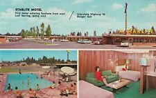 Postcard Starlite Motel Spokane Wa Cars Interior Swimming Pool picture