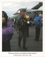 George W. Bush  USS Abraham Lincoln Mission Accomplished Flight Suit Photo picture