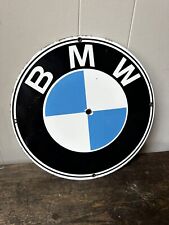 VINTAGE BMW PORCELAIN SIGN OLD GERMAN AUTOMOBILE CAR DEALER picture