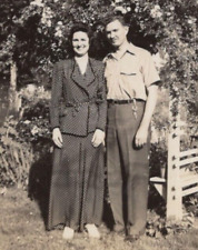 4W Photograph 1940's Pretty Woman Handsome Man Cute Couple  picture