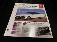 1967 Pontiac Grand Prix Spec Sheet Brochure Photo Poster picture