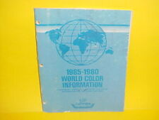 1980-1985 DUPONT PAINT WORLD COLOR INFORMATION BOOK CAR+TRUCK DOMESTIC+IMPORTED picture