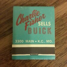 Rare and Vintage NOS Buick Matchbook Kansas City Missouri Charlie Fisher Buick  picture