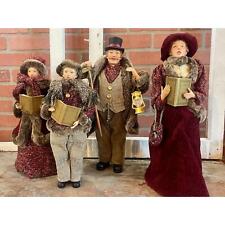 Dickens-Style Victorian Christmas Caroler Family Set of 4 | Holiday Carolers  picture
