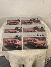 (6) NOS 1982 Dodge Aries K Advertising Manual Lot *RARE* picture