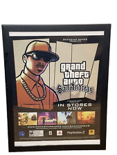 2004 Grand Theft Auto San Andreas GTA PS2 Xbox old Promo Poster / Ad Page Framed picture