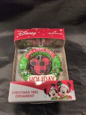 Hallmark Disney Have a Merry Mickey Holiday Plaid Christmas Tree Gift Ornament  picture