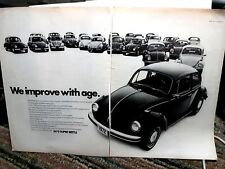1971 1972 VW Super Beetle 2 Page Car Original Print Ad picture