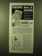 1957 Sekonic L-21 Exposure Meter Ad - Does it Again picture