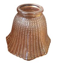 Vintage Iridescent Peach Amber Hobnail Glass Shade Replacement 2