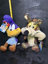 Looney Tunes Plush VHTF Roadrunner & Wile E. Wylie Coyote Lot of 2 10” NWT RARE picture