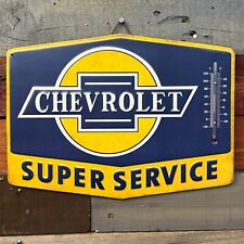 Chevrolet Super Service Embossed Thermometer & Wall Decor Vintage Advertising picture