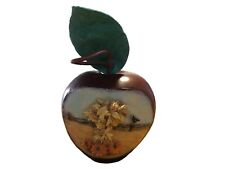 Vintage Carved Resin 3D Apple Pumpkin Harvest Ornament 1999 THT Paperweight picture