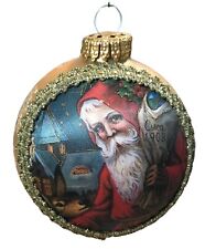 RARE VINTAGE 1989 CHRISTMAS BY KREBS HISTORIC SANTA  SILK 1908 SAMIKLOS ornament picture