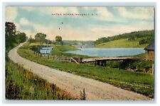 1914 A View Of Water Works Dirt Road Waverly Apulia Station New York NY Postcard picture