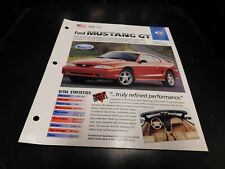 1998 Ford Mustang GT Spec Sheet Brochure Photo Poster 1994 1995 1996 1997 picture