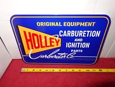 12 x 8 in HOLLEY CARBURETION & IGNITION PARTS ADV. SIGN DIE CUT METAL  # 939 C picture