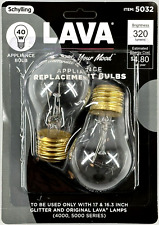 40 Watt LAVA® Lamp Replacement Light Bulb 2 Pack (Fit 16.3 & 17