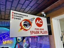 AC Fire Ring Spark Plug Double Sided Flange Metal Sign Oil Gas Contemporary picture