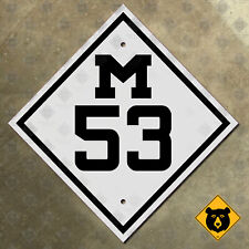 Michigan state route M-53 highway sign trunk line Detroit Bad Axe 1920 12x12 picture
