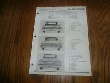 1961 - 1963 Chevrolet Motors Crash Book Pages Parts Exploded View - Vintage picture