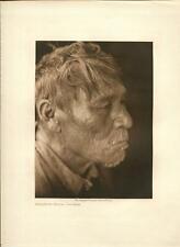 1926 Original Photogravure | Profile -Chipweyan |  Edward Curtis | 5 1/2 x 7 1/2 picture