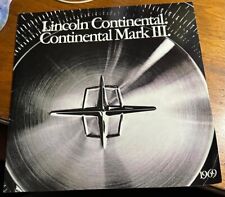 1969 Lincoln Continental & Continental Mark III Deluxe Sales Brochure w/Paint picture