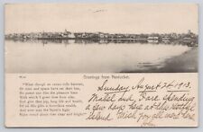 Greetings From Nantucket Massachusetts MA Poem Antique 1913 Postcard picture