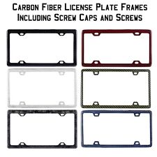 Real Carbon Fiber Silm 4 Holes License Plate Frame + Hardware Choose Your Finish picture