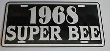 METAL LICENSE PLATE 1968 68 SUPER BEE 383 426 FITS HEMI DODGE B BODY CORONET picture