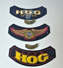 1995, 1998 & 1999 HOG Road patches and pins Harley Davidon No pin for 1995 picture
