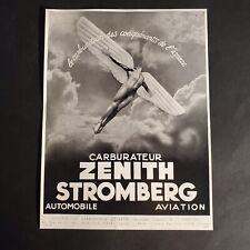 Zenith Stromberg Carburetor Original Print Magazine Advertisement From 1938... picture