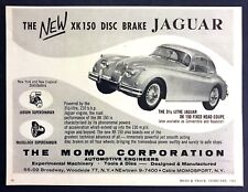 1958 Jaguar XK 150 Fixed Head Coupe photo with Disc Brakes vintage print ad picture