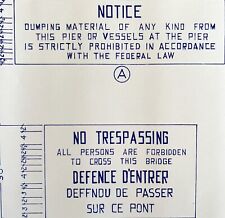 1966 Railroad Bangor Aroostook No Trespassing Sign Blueprint K15 Trains DWDD12 picture