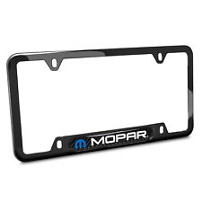 Mopar Real Carbon Fiber Insert Black Stainless Steel License Plate Frame picture