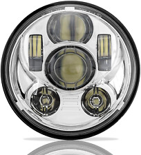Silver LED Headlight Compatible with H_Arley Motorcycles picture