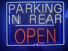 New Parking In Rear Open Neon Sign 24
