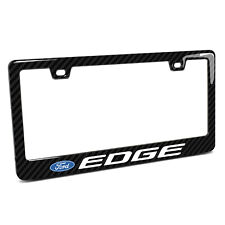 Ford Edge Black Real 3K Carbon Fiber Finish ABS Plastic License Plate Frame picture