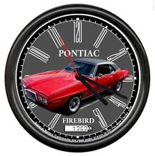Licensed 1969 Pontiac Firebird Retro Vintage General Motors Wall Clock picture