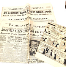 Vintage Newspaper Daily Sentinel Fairmont MN 1933 1936 Lot of 3 plus comics picture