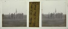 Tonkin.Vietnam.Bac-Ninh.Military Review 14/07/1900.Glass Stereo 45x107mm.(1067). picture