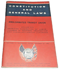 SEPTEMBER 1963 CONSTITUTION BYLAWS AMALGAMATED TRANSIT UNION picture